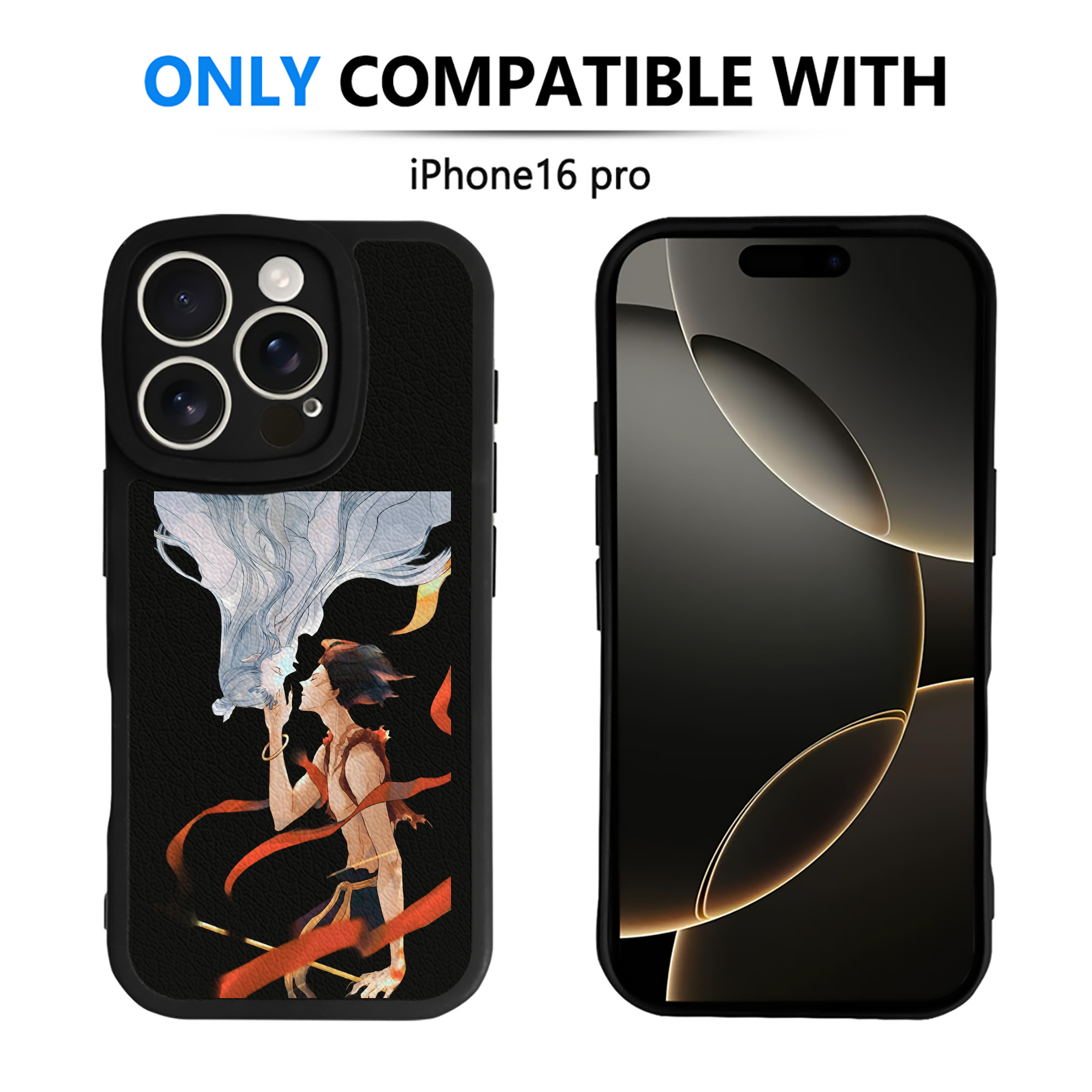 （画像用） Ne Zha 2 ナタ 魔童の大暴れ 【iPhone 16シリーズ対応】シリコンスマホケース（レザー調） 材質：シリコン